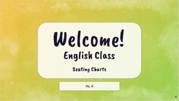Preview of Seating Chart Slides (Editable)