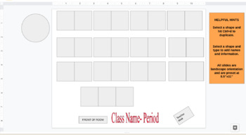 Preview of Seating Chart Template - Customizable and Printable 
