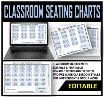 Preview of Seating Chart Template (Editable with Movable Desks)