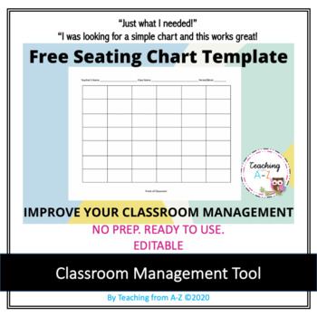 Free Seating Chart Template for Classroom by Teaching from A-Z | TpT