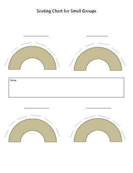 Seating chart template for small groups (horseshoe table)