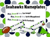 Seattle Seahawks Themed Nameplates/Classroom Labels