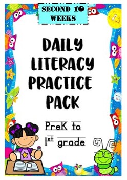 Preview of SECOND 10 Weeks Literacy Skills Worksheet Bundle Activities