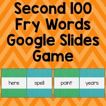 Minecraft Sight Words First 100 Fry Words for Google Slides