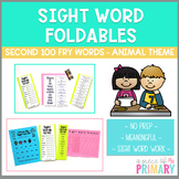 Second 100 Fry Words: Sight Word Foldables Animal Theme