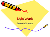Second Set of 100 sight words on power point