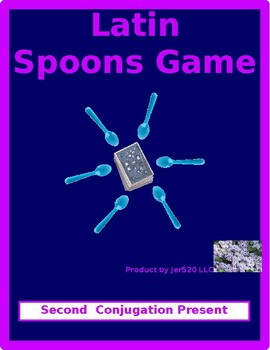 Preview of Second Conjugation Present Passive Latin Verbs Spoons Game / Uno Game