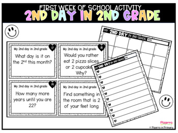 Preview of Second Day in Second Grade | 2nd Day in 2nd Grade | First Week | Grade 2 SCOOT