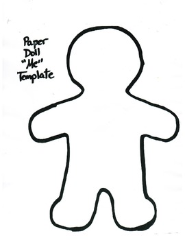Preview of Second Day of PreK/K: "Paper Doll Me" Craft and Template/Lesson Plans/Songs