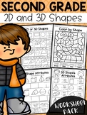 Second Grade 2D and 3D Shapes Worksheets