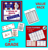 Second Grade - A Sense of Cents and Coin Poster BUNDLE