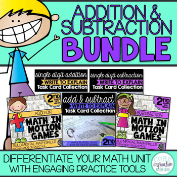 Preview of Second Grade Addition and Subtraction Unit Bundle