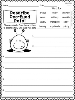 Second Grade Adjectives and Adverbs by Frogs Fairies and Lesson Plans