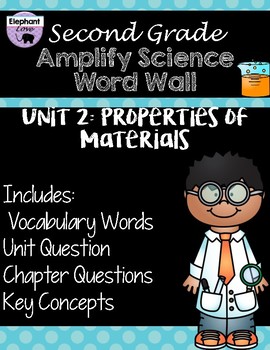 Preview of Second Grade: Amplify Science Focus Wall- Unit 2