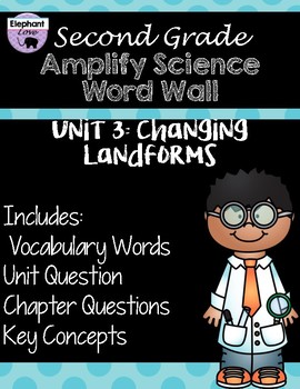 Preview of Second Grade: Amplify Science Focus Wall- Unit 3: Changing Landforms