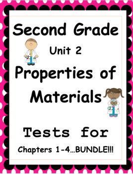 Preview of Second Grade, Amplify Science Unit 2, Tests for Chapters 1-4 BUNDLE!