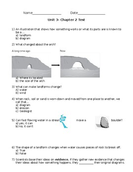 Preview of Second Grade Amplify Science Unit 3, Chapter 2 Test