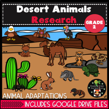 Preview of Second Grade Animal Research Project - Desert Habitat - Digital Version