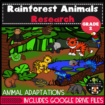 Second Grade Animal Research Project - Rainforest Habitat - Digital Version