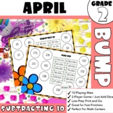 Second Grade April BUMP Math Game - Mentally Add and Subtr