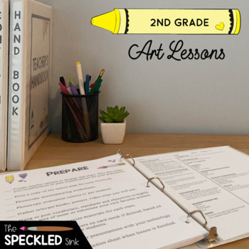 Preview of Second Grade Art Lessons. A year of curriculum. lesson plans, videos, worksheets