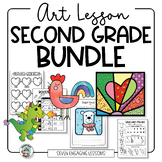 Second Grade Art Lessons • Bundle of Elementary Art Activities