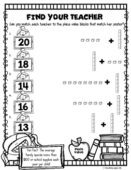 2nd grade back to school math packet by the lifetime learner tpt