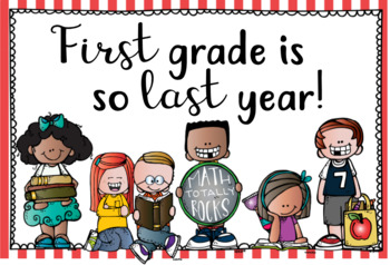 Preview of Second Grade Back to School Postcard (First Grade is so Last Year!)