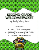 Second Grade-Back to School- Welcome Packet-EDITABLE