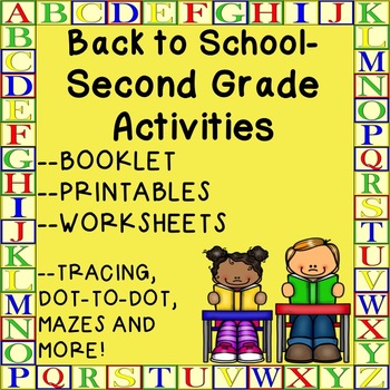 Second Grade Back to School Worksheets Booklet Printables Activities