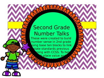 Preview of Second Grade Base Ten Number Talk Fluency