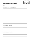 Second Grade Book Report Template