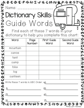 second grade camping themed worksheets 100 standards aligned printables