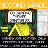 Second Grade Camping Themed Worksheets {100 Standards Alig