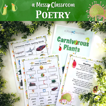 Second Grade Carnivorous Plants Spelling Unit r-controlled vowel ar and