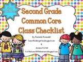 Second Grade Common Core Class Checklist {Now Editable!}