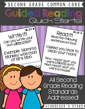 Preview of Second Grade Common Core Guided Reading: Quick Starts!