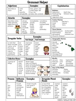 2nd grade writing skills checklist