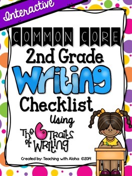 Preview of Second Grade Common Core Interactive Writing Checklist