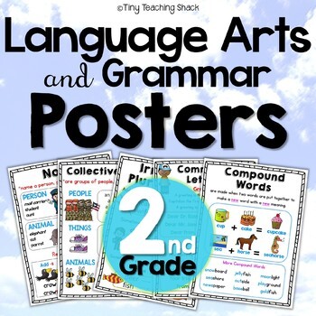 Preview of Second Grade Common Core Language Anchor Charts / Posters