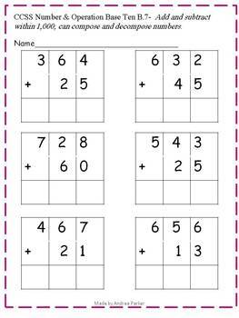 second grade common core math assessments tpt