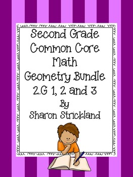 Preview of Second Grade Common Core Math- Geometry Bundle- G 1, 2 and 3