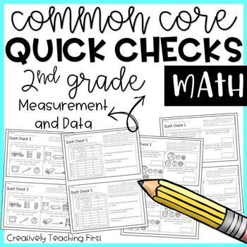 Preview of 2nd Grade Common Core Math Quick Checks- Measurement and Data