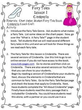 second grade common core reading fairy tale unit by sharon strickland