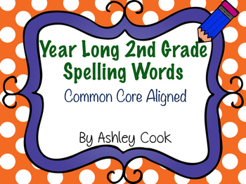 Preview of Second Grade Common Core Spelling Lists