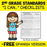 Second Grade Common Core Standards I Can Statement Checkli