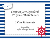 Second Grade Common Core Standards Math Posters - Nautical