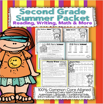 Summer Review Packet Second Grade Common Core: {Reading, Math, Writing ...