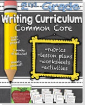 Preview of Second Grade Common Core Writing Curriculum for Distant Learning