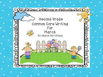 Preview of Second Grade Common Core Writing for March with Crafts